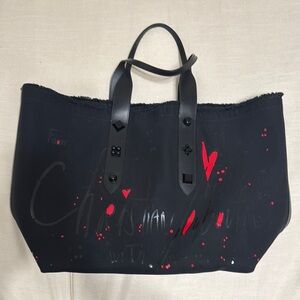 Christian Louboutin Black and Red Tote Bag Collection